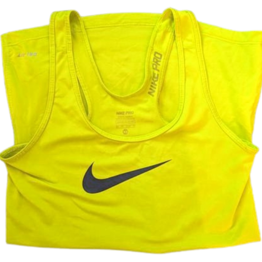 Women's Nike Pro Dri-Fit Neon Green/Yellow Tank Top (XS)
